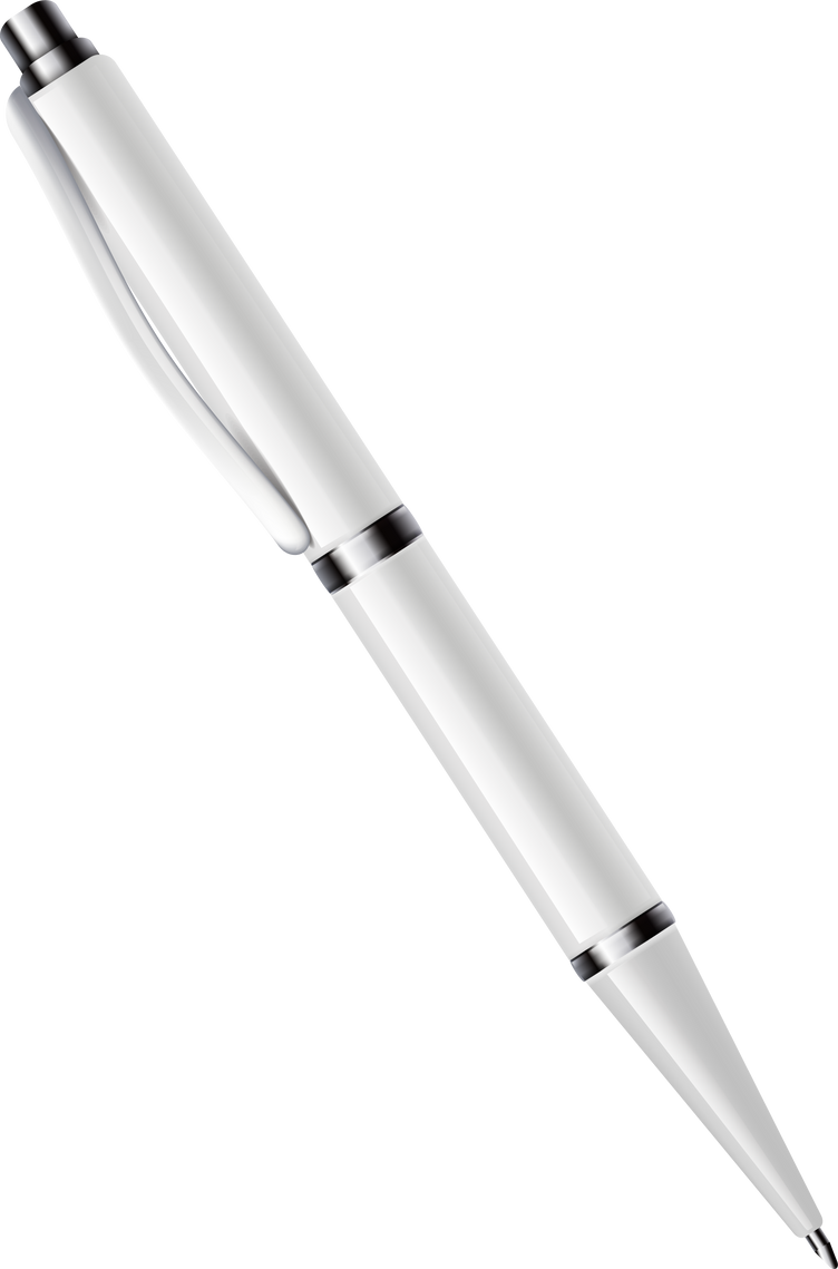 Blank pen mockup. Silver metal brand accessory